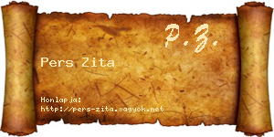 Pers Zita névjegykártya