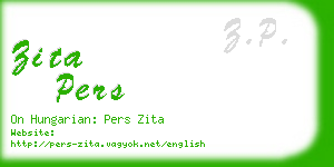 zita pers business card